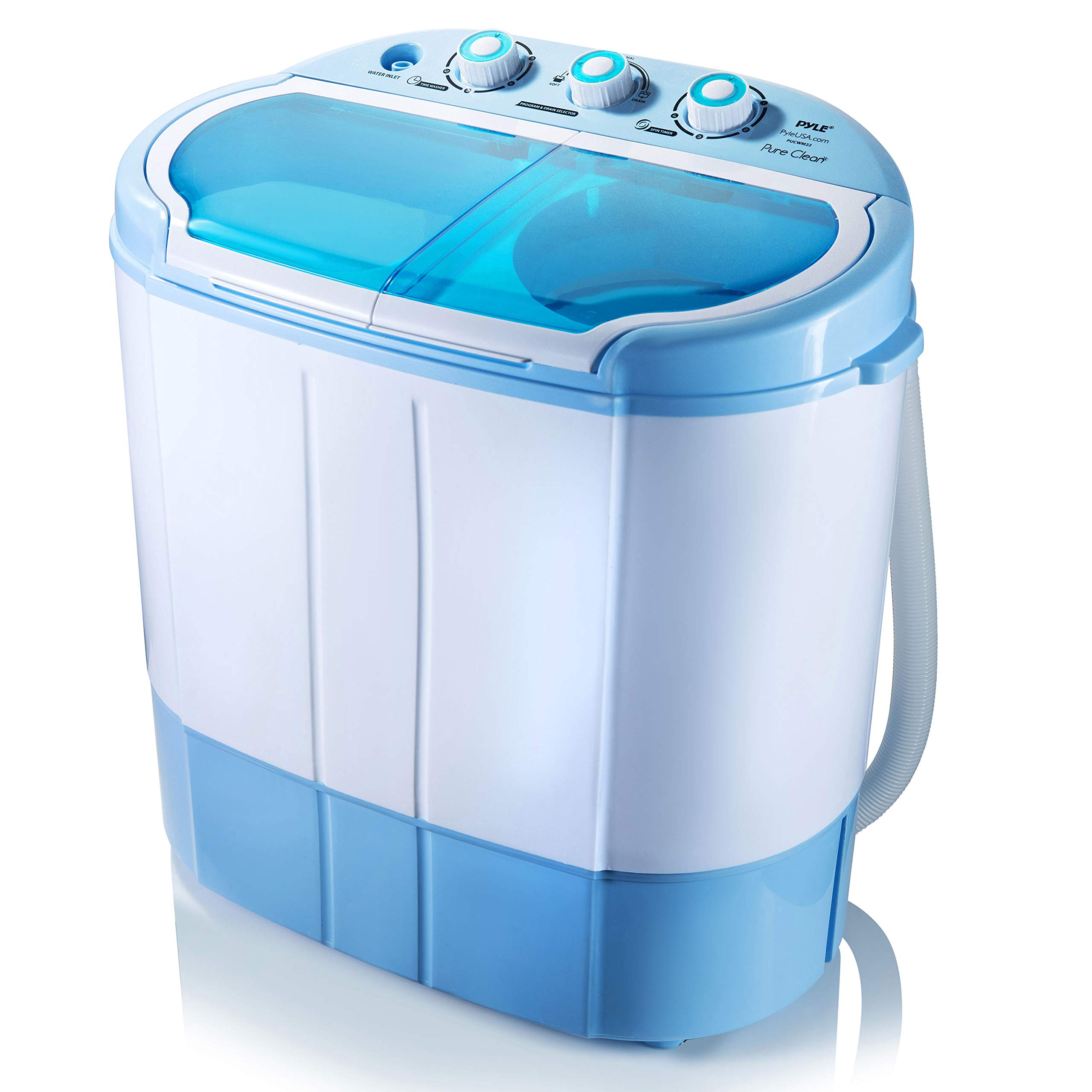 Pyle XPB20-288S Compact Portable Washer & Dryer Combo - 0.9 Cu.Ft Capacity, White & Amazon Basics Foldable Laundry Drying Rack - 41.8