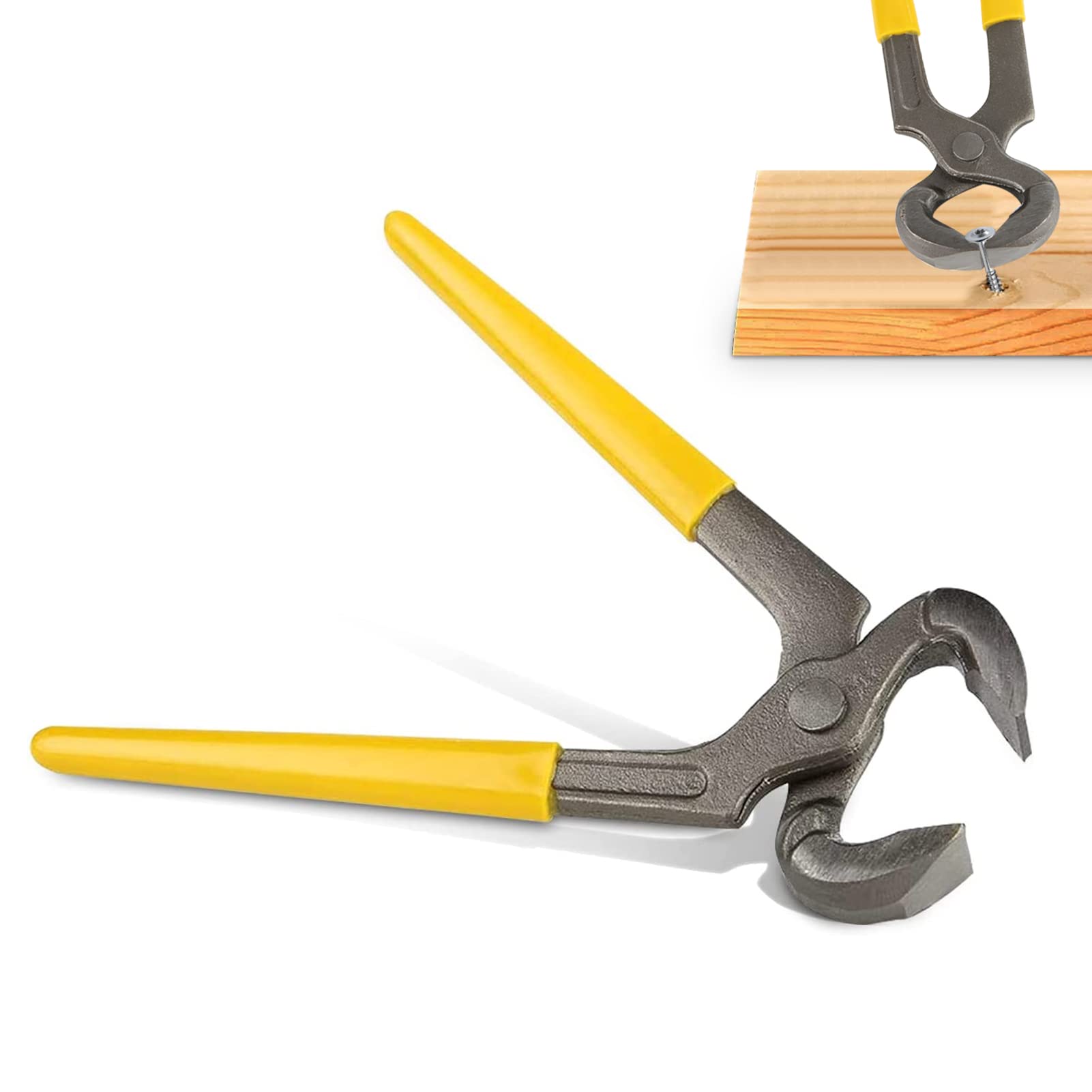 7 Inch Ear Clamp Pliers - Professional Pinch Clamp Pliers for Hose Clamps, Single Ear Pincer Crimper Tool for Securing Pipe Hoses - Perfect for Automotive, Plumbing, and HVAC Repairs