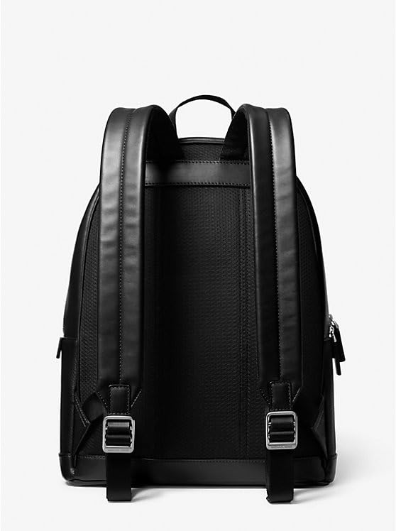 Michael Kors Men's Large MK Logo Commuter Backpack - Navy Blue Waterproof Laptop Bag for Work, Travel & College | Durable Business Backpack with USB Charging Port