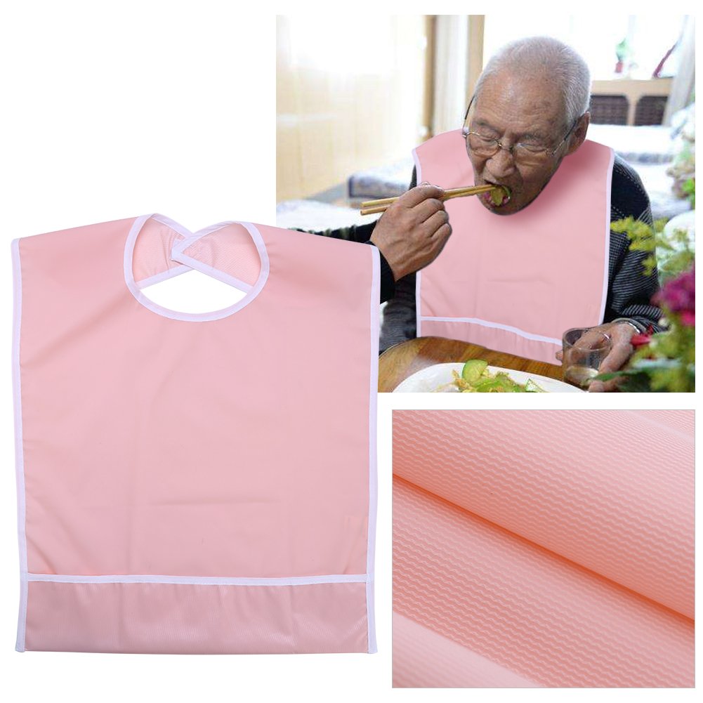 FILFEEL Waterproof Adult Bib for Mealtime - 17.72 x 25.59 Inch Clothing Protector for Elderly & Disabled Care - Perfect for Dining, Nursing Homes & Daily Assistance