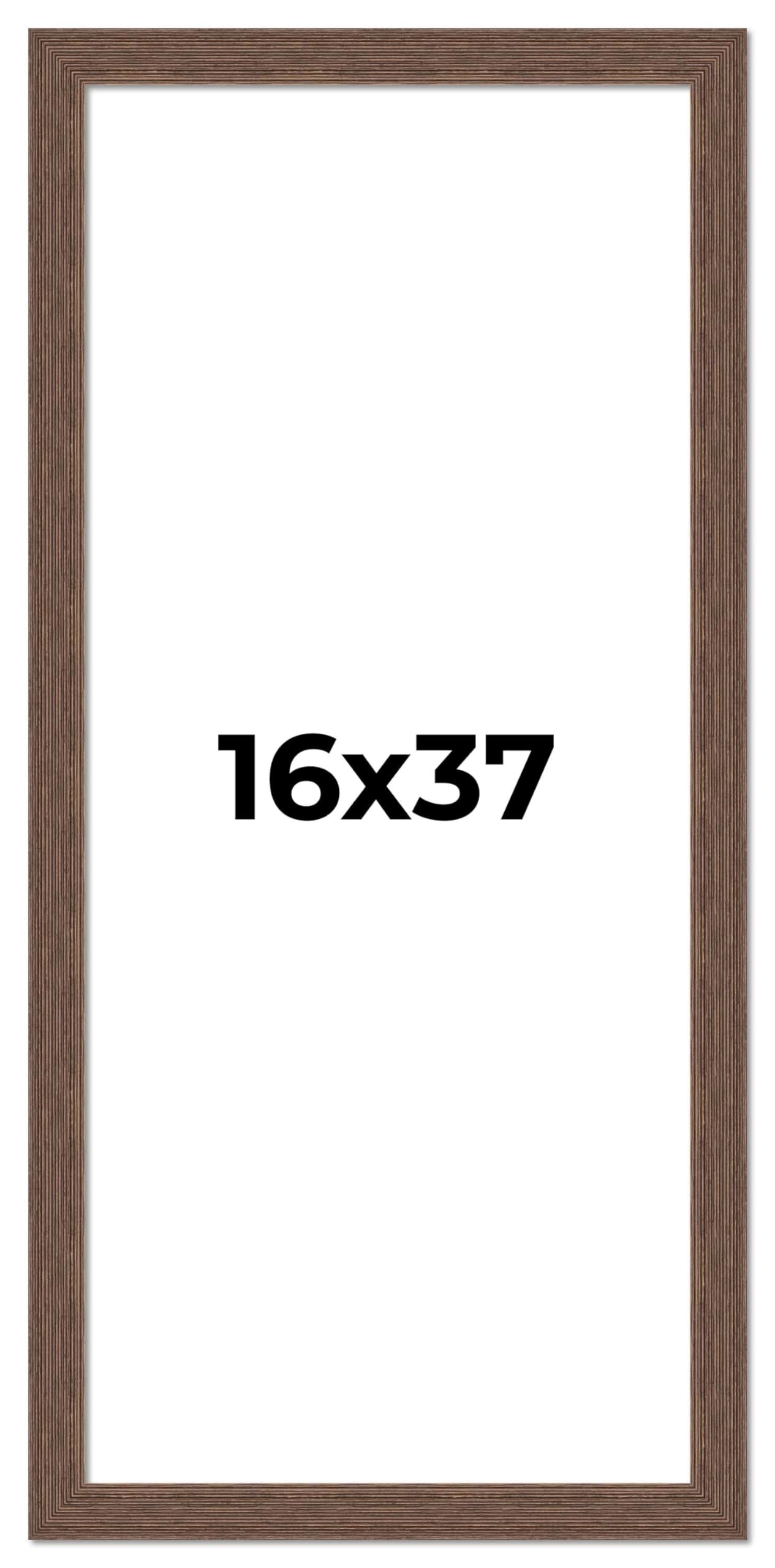 16x37 Inch Distressed Brown Barnwood Picture Frame - Rustic Farmhouse Photo Frame with UV Acrylic Shatter Guard & Acid-Free Backing | Perfect for Wall Decor, Family Photos, and Farmhouse Style Home Décor