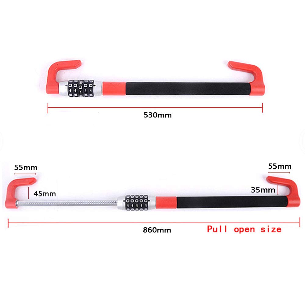 WANLIAN Car Code Lock - Anti-Theft Steering Wheel & Brake Pedal Lock with Locking Bar | Vehicle Security Device for Theft Prevention | Perfect for Parking Protection & Long-Term Storage