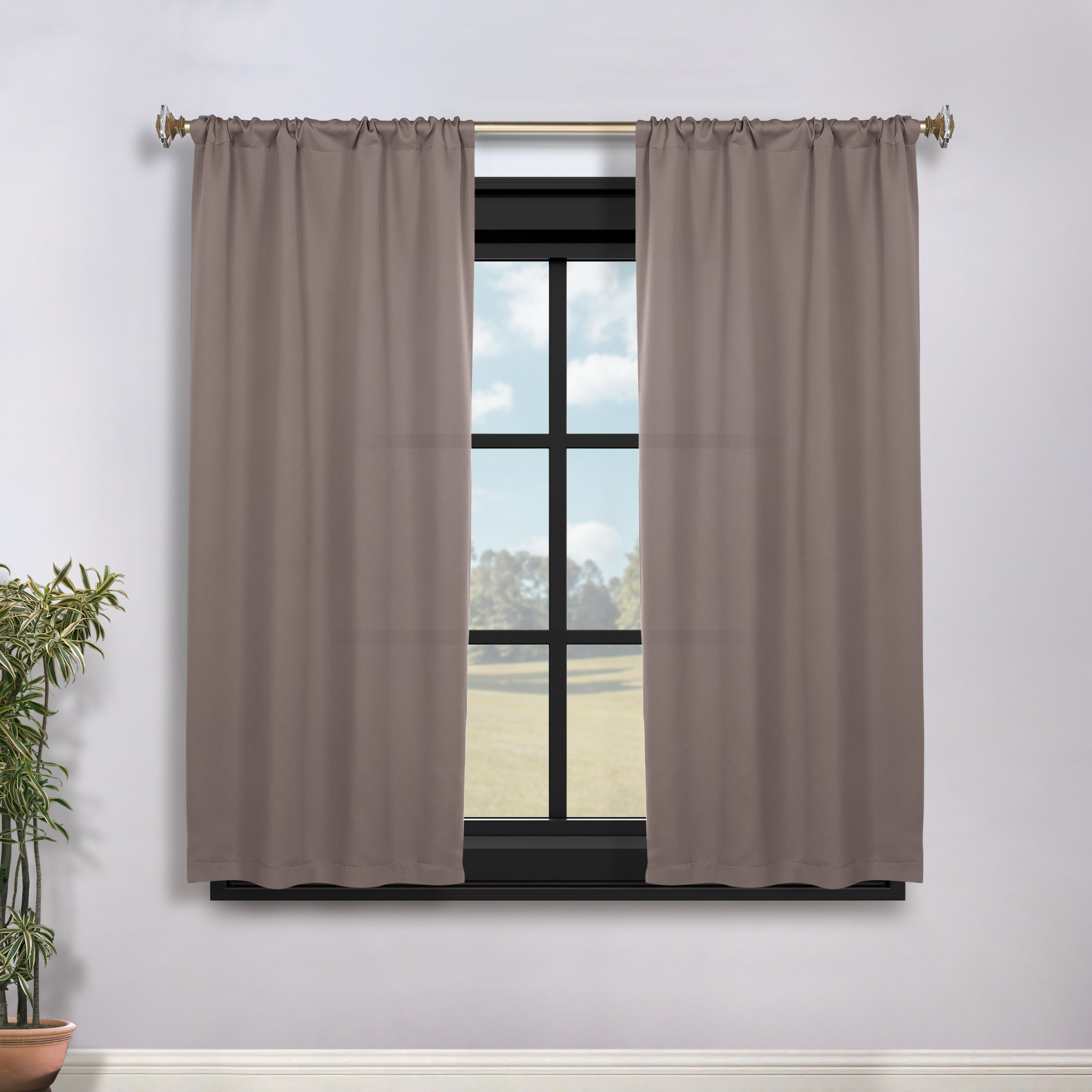 Machine Washable Blackout Curtains Set of 2 - Solid Color Room Darkening Window Drapes for Bedroom, Living Room & Nursery - Noise Reducing & Energy Efficient