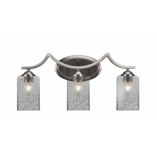 Zilo 3-Light Modern Vanity Light Fixture in Graphite Finish - Bathroom Mirror Lighting for Makeup & Grooming (Model 553-GP-3002) | Perfect for Home Bathroom, Dressing Room & Salon Decor
