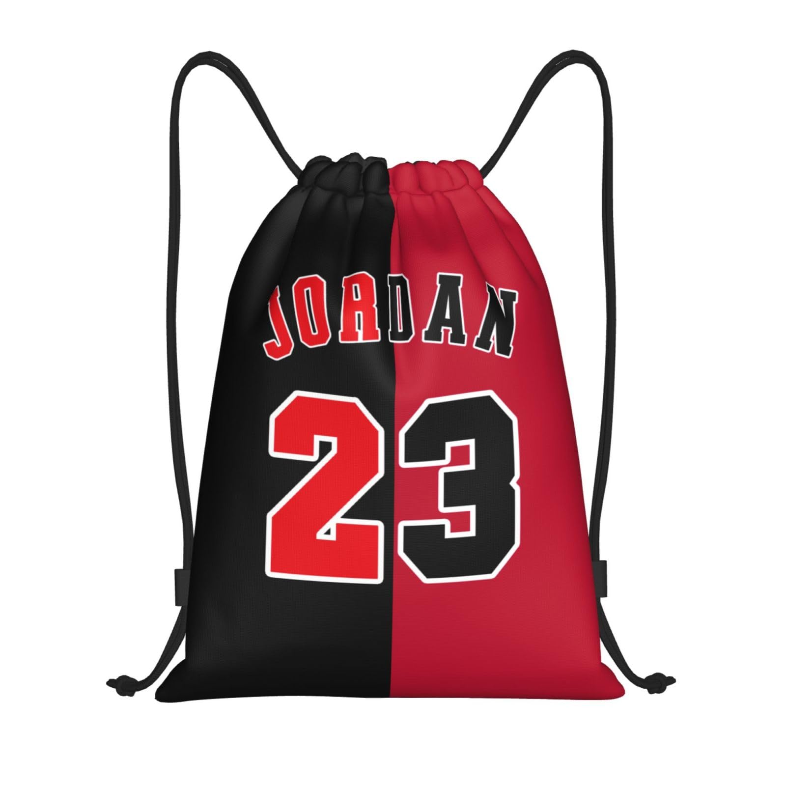 POYOMUK No. 23 Jordan Drawstring Backpack - Lightweight Sports Gym Bag for Men & Women - Perfect for Basketball, Yoga, Travel, Beach & Shopping - Durable String Backpack for Workouts & Daily Use