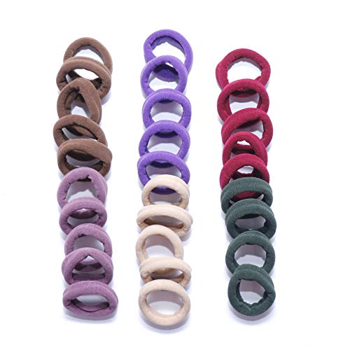 Honbon Bright Colors Stylish Hair Rubber Bands for Women - 30 Pack Hair Accessories for Ponytail, Bun & Braid - Perfect for Work, Gym & Everyday Use
