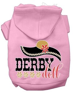 Stylish Derby Doll Screen Print Dog Hoodies - Multiple Colors for Small & Large Dogs - Perfect for Outdoor Walks & Pet Fashion