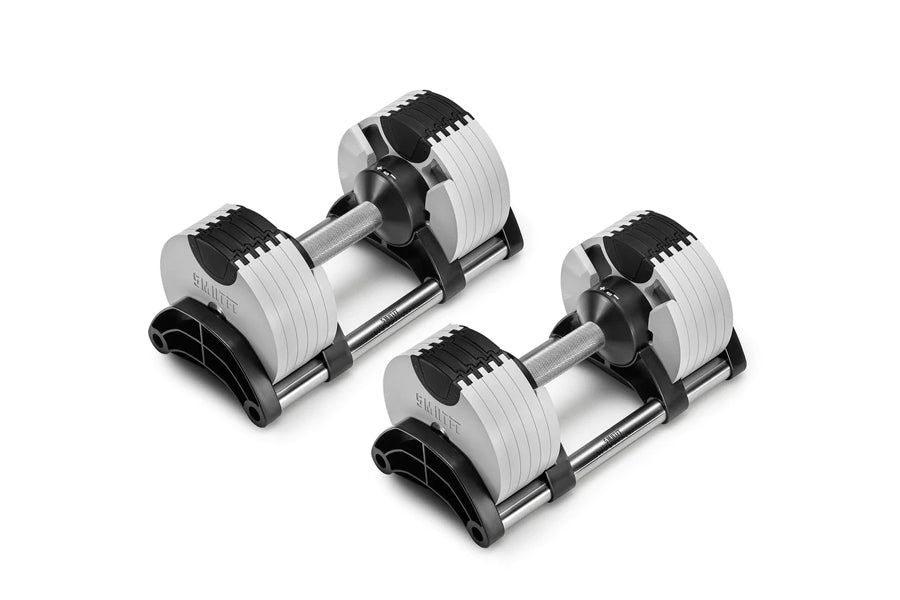 NÜOBELL 50lb Adjustable Dumbbells Set - Ash Color - Home Gym Equipment for Strength Training & Weight Lifting - Perfect for Small Spaces & Full-Body Workouts