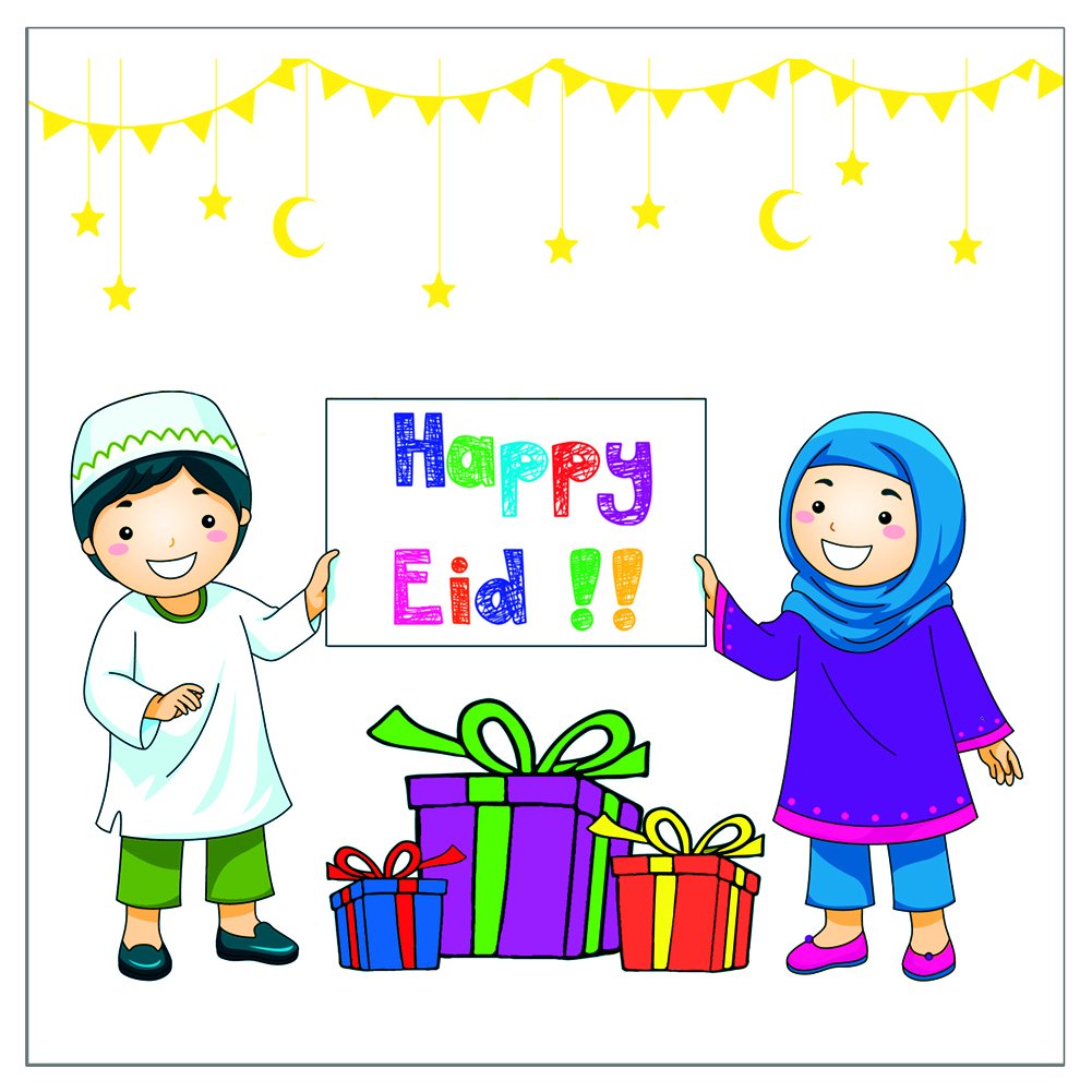 Zaffron Eid Holiday Stickers & Treat Bags for Kids - Pack of 12 - Islamic Festival Celebration Decorations & Party Favors - Perfect for Eid al-Fitr Gifts, Classroom Rewards, and Children's Party Treats
