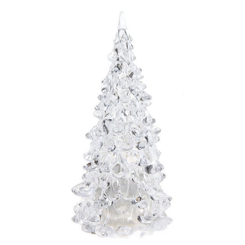 BESPORTBLE Acrylic LED Christmas Tree Night Light - Battery Operated Crystal Christmas Tree Lamp for Kids, Bedroom, Nursery, Holiday Decor - Perfect for Christmas Gifts, Home Decor, and Festive Ambiance