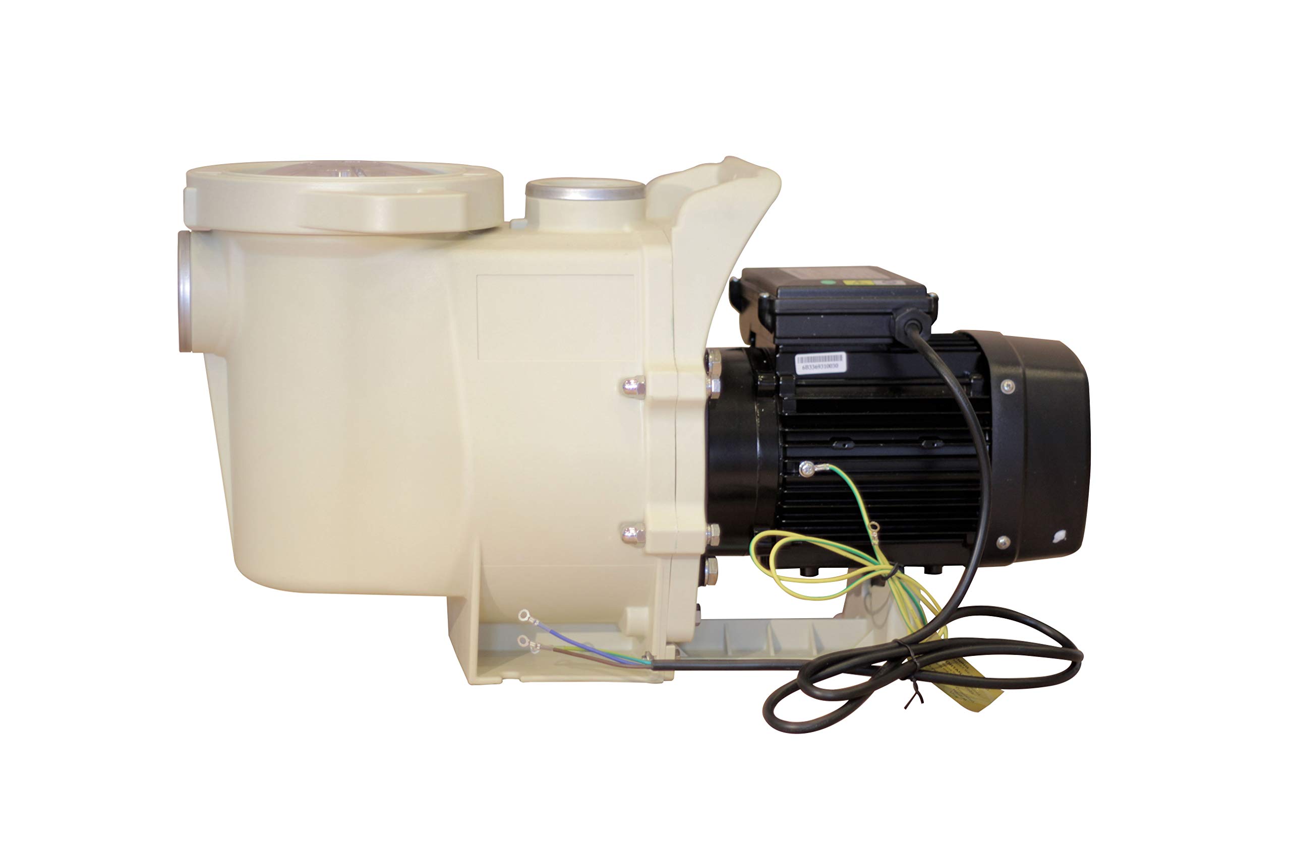 FibroPool 2 HP High Efficiency Swimming Pool Pump for In-Ground Pools and Spas | 2 Horsepower Single Speed Motor with Clear Top Lid | USA Designed | Perfect for Backyard Pool Maintenance and Water Circulation