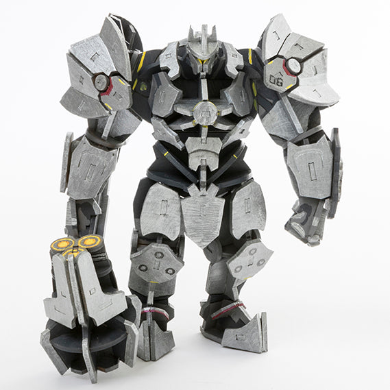 Overwatch Reinhardt 3D Wood Model Kit with Poster - DIY Building Toy for Kids & Adults, Perfect for Home Decoration & Gaming Room Display