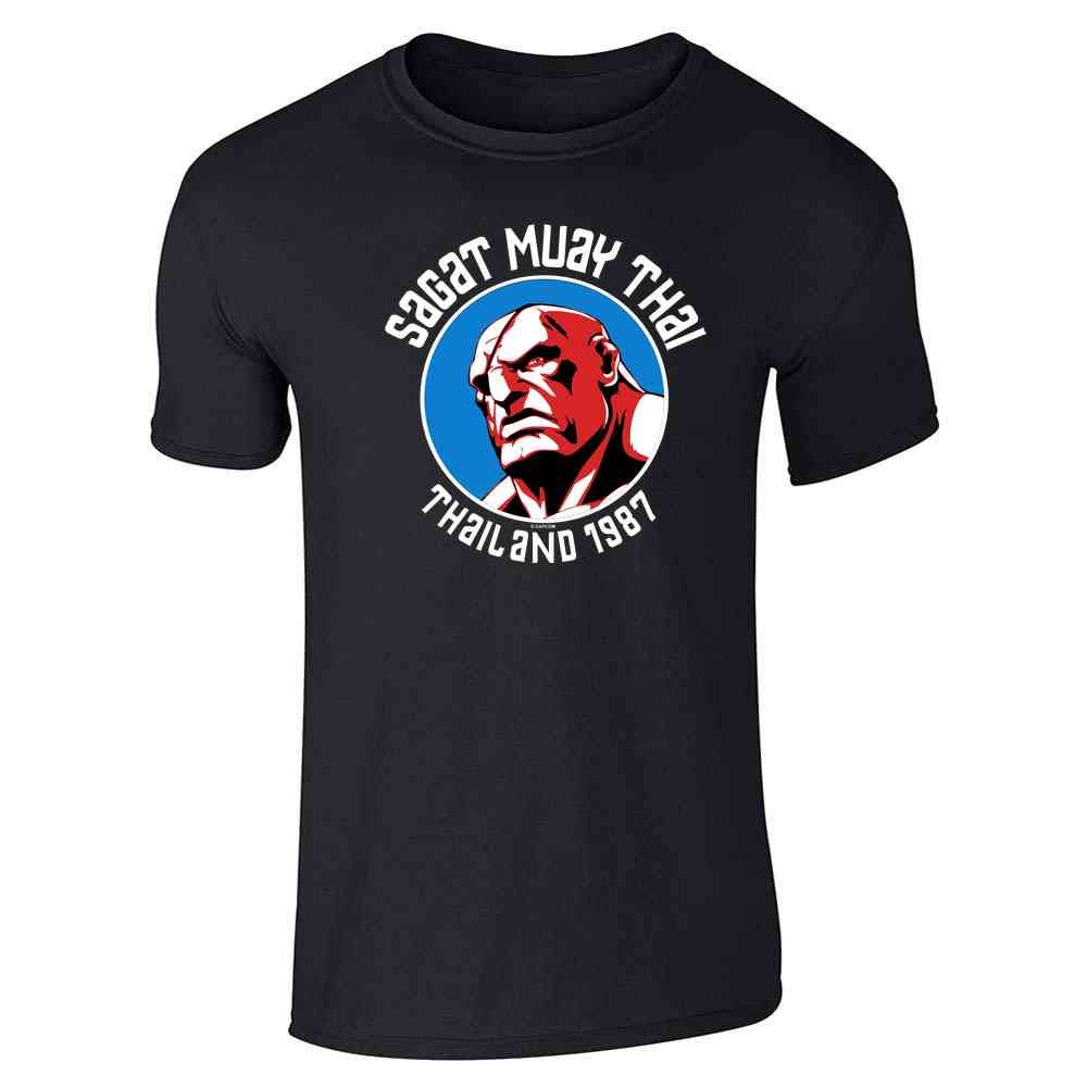 Pop Threads Sagat Street Fighter Graphic T-Shirt for Men - Muay Thai Master Arcade Gaming Tee | Perfect for Cosplay, Gaming Events & Streetwear Fashion
