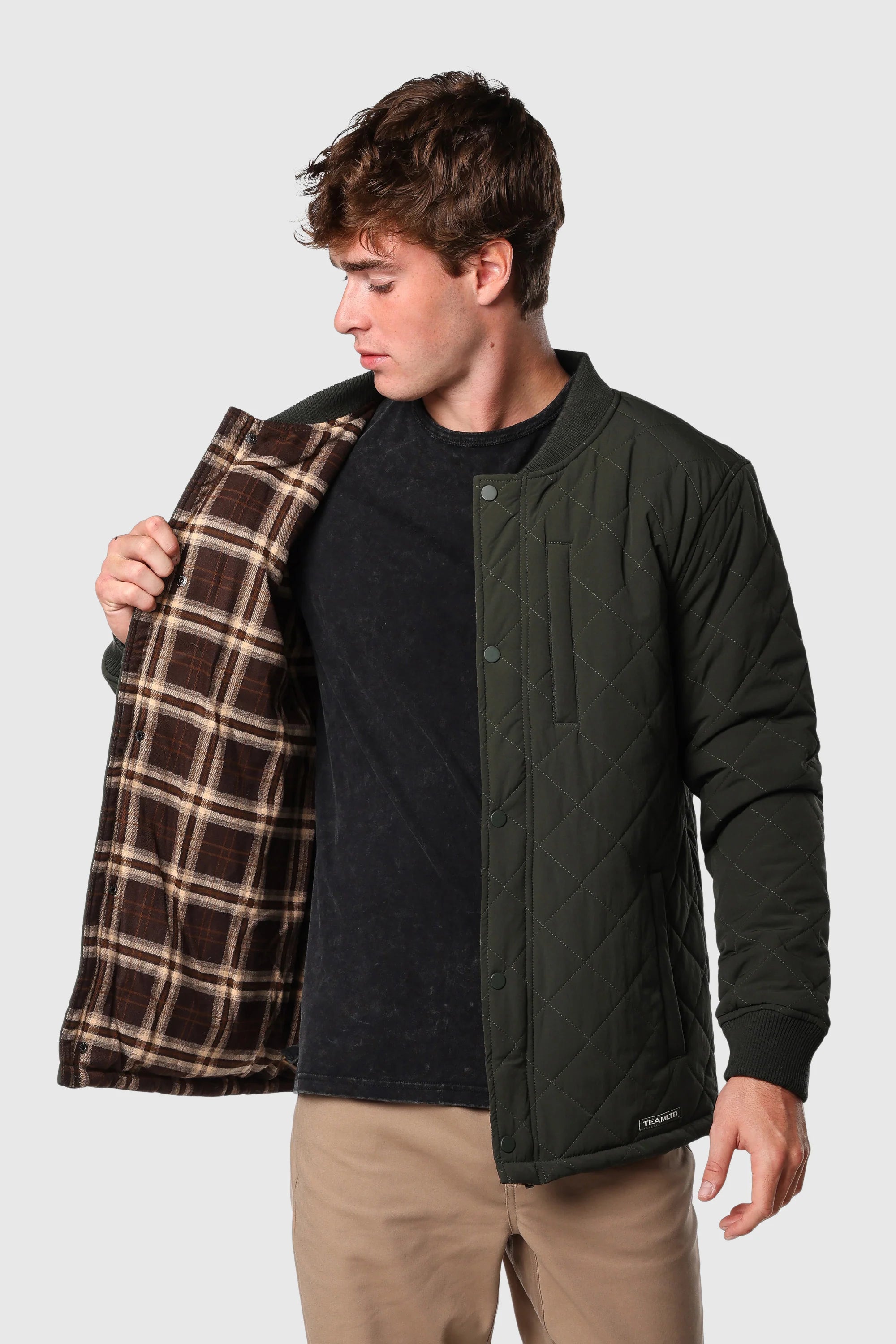 Quilted Bomber Jacket for Men & Women - Lightweight Puffer Coat with Warm Fleece Lining - Perfect for Fall, Winter & Outdoor Activities