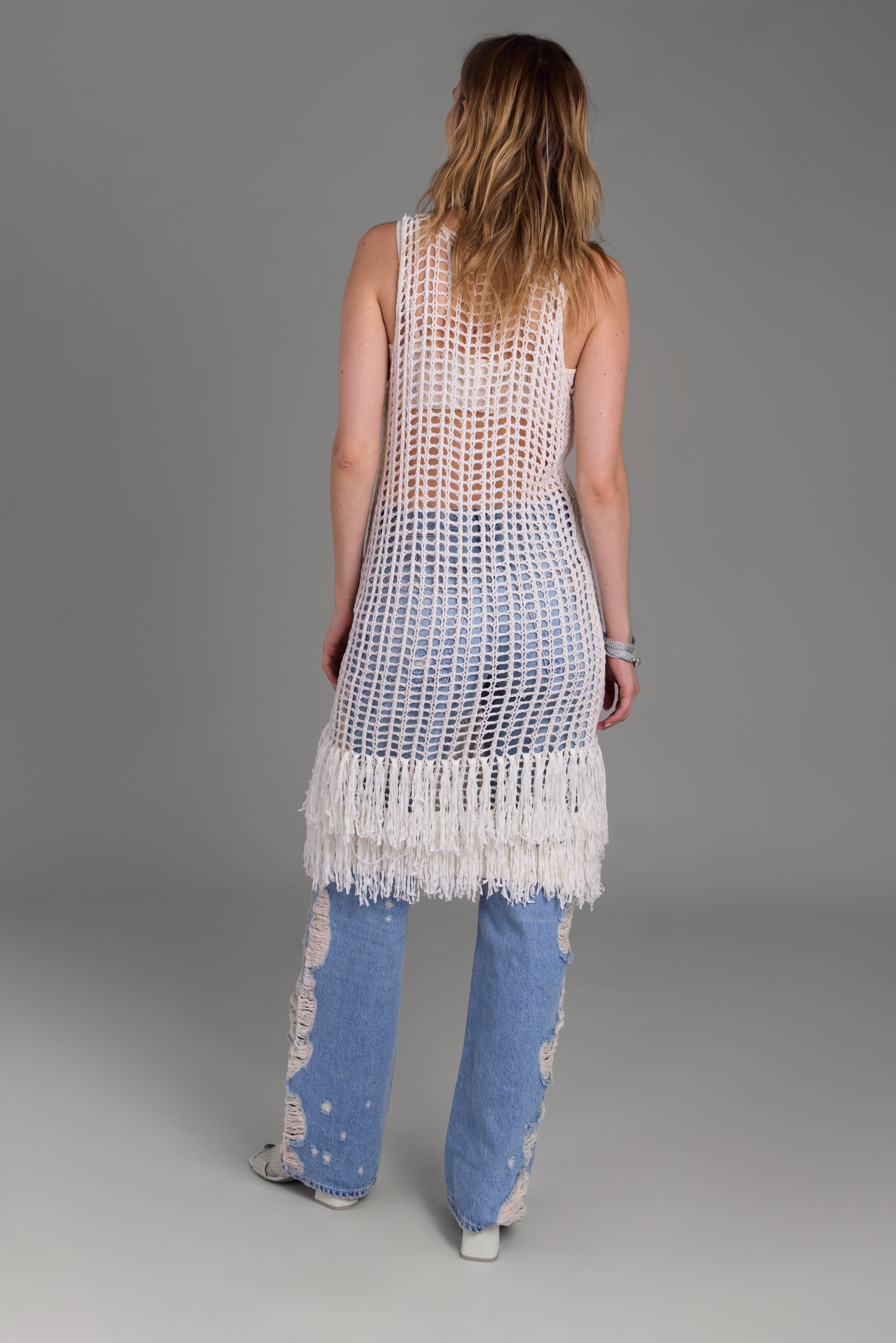 Stylish Open Knit Fringe Cover Up - Lightweight Beach Wrap for Women - Perfect for Poolside, Vacation & Summer Outfits