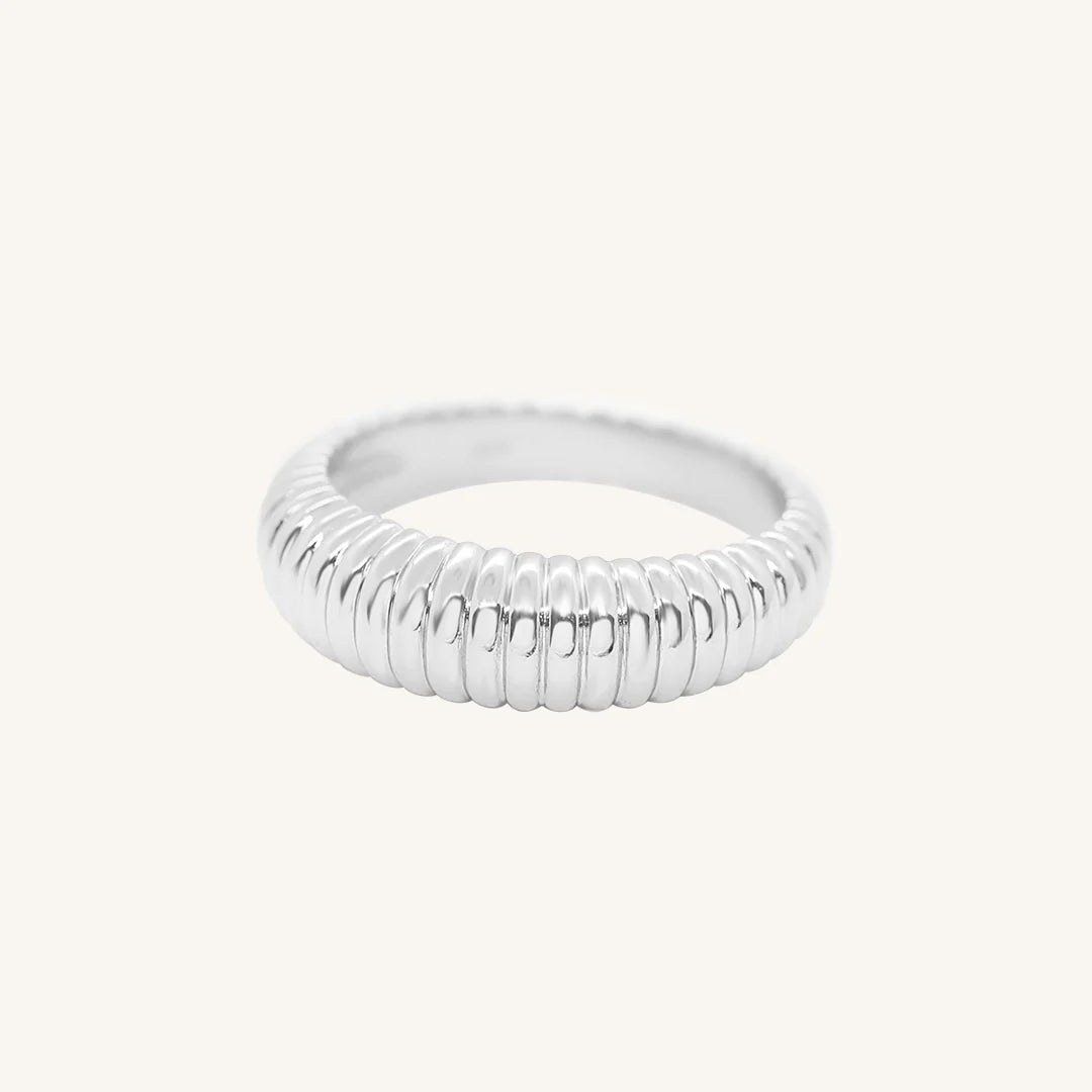 Louis Vuitton Inspired Silver Plated Ring for Women - Elegant Fashion Jewelry Gift for Birthday, Anniversary & Valentine's Day | Perfect for Parties, Date Nights & Special Occasions