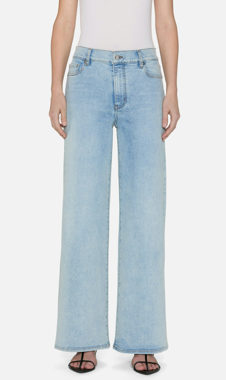 FRAME Le Slim Palazzo Jeans - High Waisted Skinny Pants for Women | Stretch Denim, Comfort Fit | Perfect for Work, Casual Outfits & Night Out