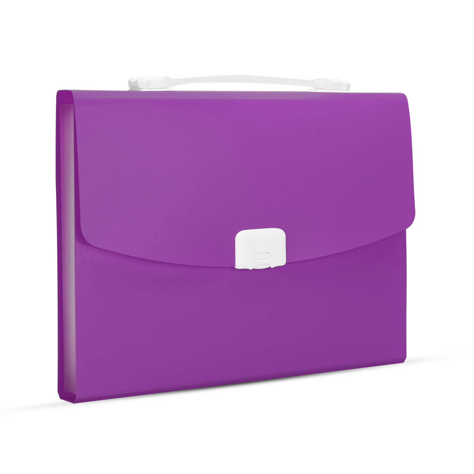 Purple Accordion Folder Letter Size - 13-Pocket Expanding File Organizer for Documents, A4 Size with Handle - Perfect for School, Office & Home Organization