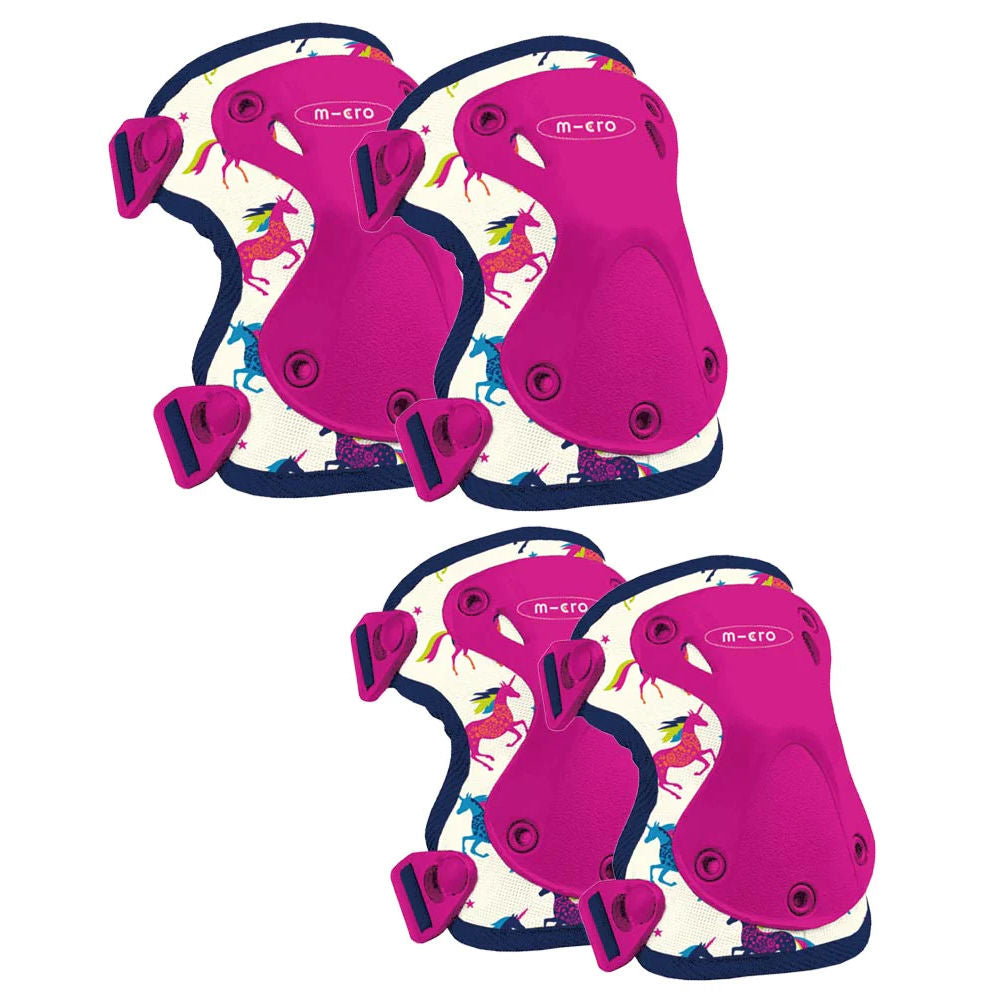 Micro Kids Patterned Protective Pad Set - Knee & Elbow Pads for Toddlers - Soft & Durable Safety Gear for Playtime, Sports & Outdoor Activities