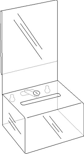 Clear Acrylic Locking Coin Box 5x3x5 Inches - Bulk Money Collection Box with Slot & Key - Secure Cash Storage for Retail, Events & Vending Machines (Pack of 40) - CBLH-533