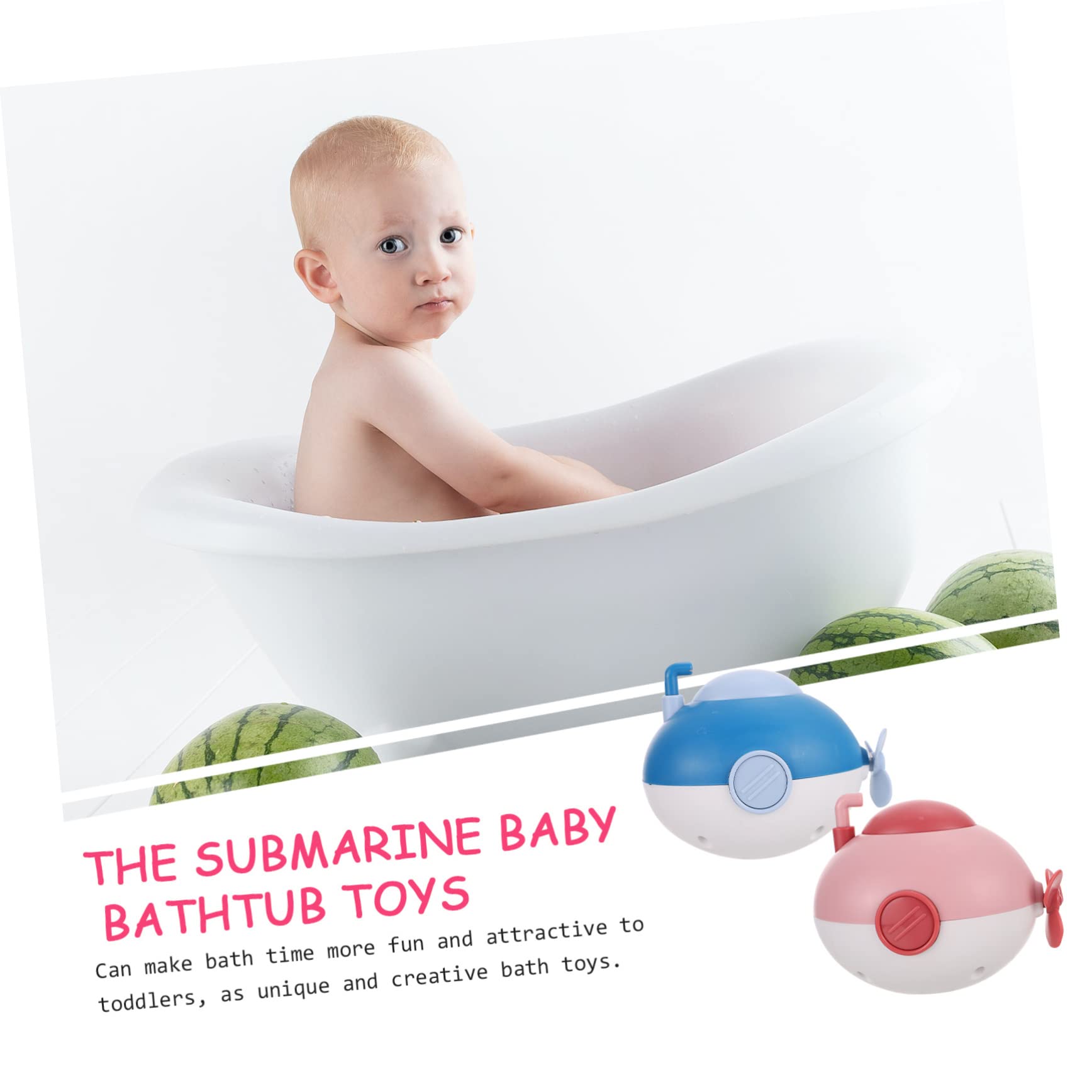 HEMOTON 8-Piece Underwater Bath Toy Set - Fun Submarine & Animal Bath Toys for Kids, Non-Toxic ABS Plastic, Perfect for Bathtime Play & Sensory Development
