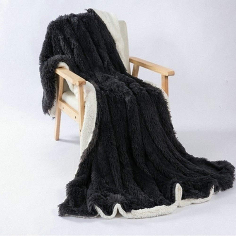 YCSD Ultra Soft Reversible Faux Fur Blanket - Fluffy Plush Fleece Throw for Couch, Sofa & Bed - Lightweight Shaggy Microfiber Blanket for Winter Warmth & Home Decor - Twin Size Cozy Blanket for Living Room, Bedroom & Travel