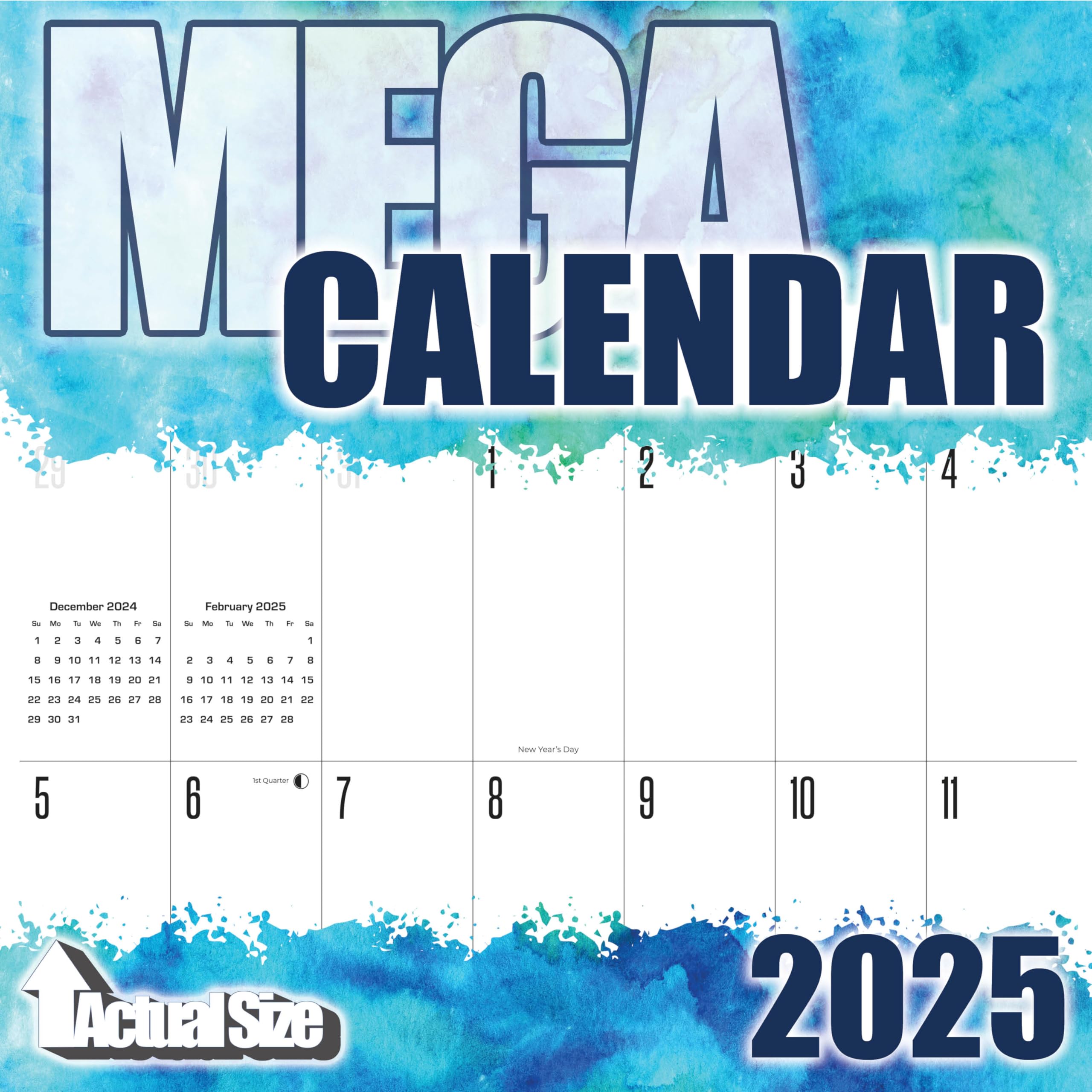 2024-2025 Large Grid Wall Calendar - 12x24 Inch Big Grid Planner with Thick No-Bleed Paper - Perfect for Teachers, Office & Home Organization - Made in USA - Great for Classroom, Office Decor & Family Scheduling
