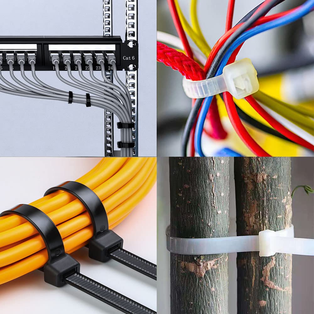 4 Inch Black Zip Ties - 18 Lbs Tensile Strength Small Cable Wire Ties (100 Pack) for Home Organization, Electronics & DIY Projects
