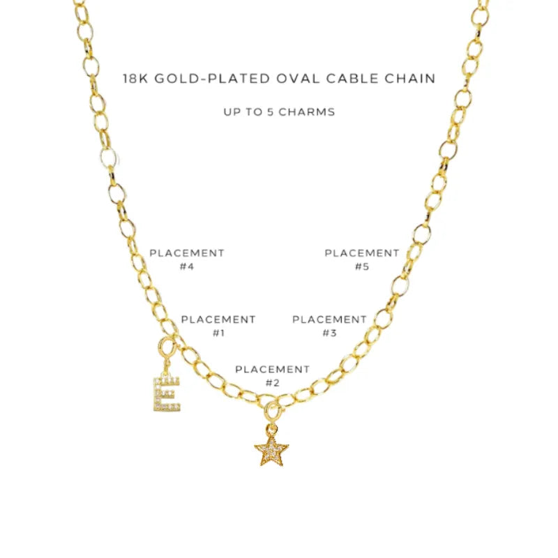 Charm Necklace with Assorted Charms - Stylish Layering Jewelry for Women - Perfect for Everyday Wear, Gifts & Special Occasions