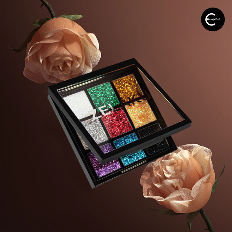 ZELAKU 9-Color Professional Eyeshadow Palette - Highly Pigmented, Long-Lasting Makeup for Day & Night Looks - Perfect for Parties, Weddings & Everyday Wear