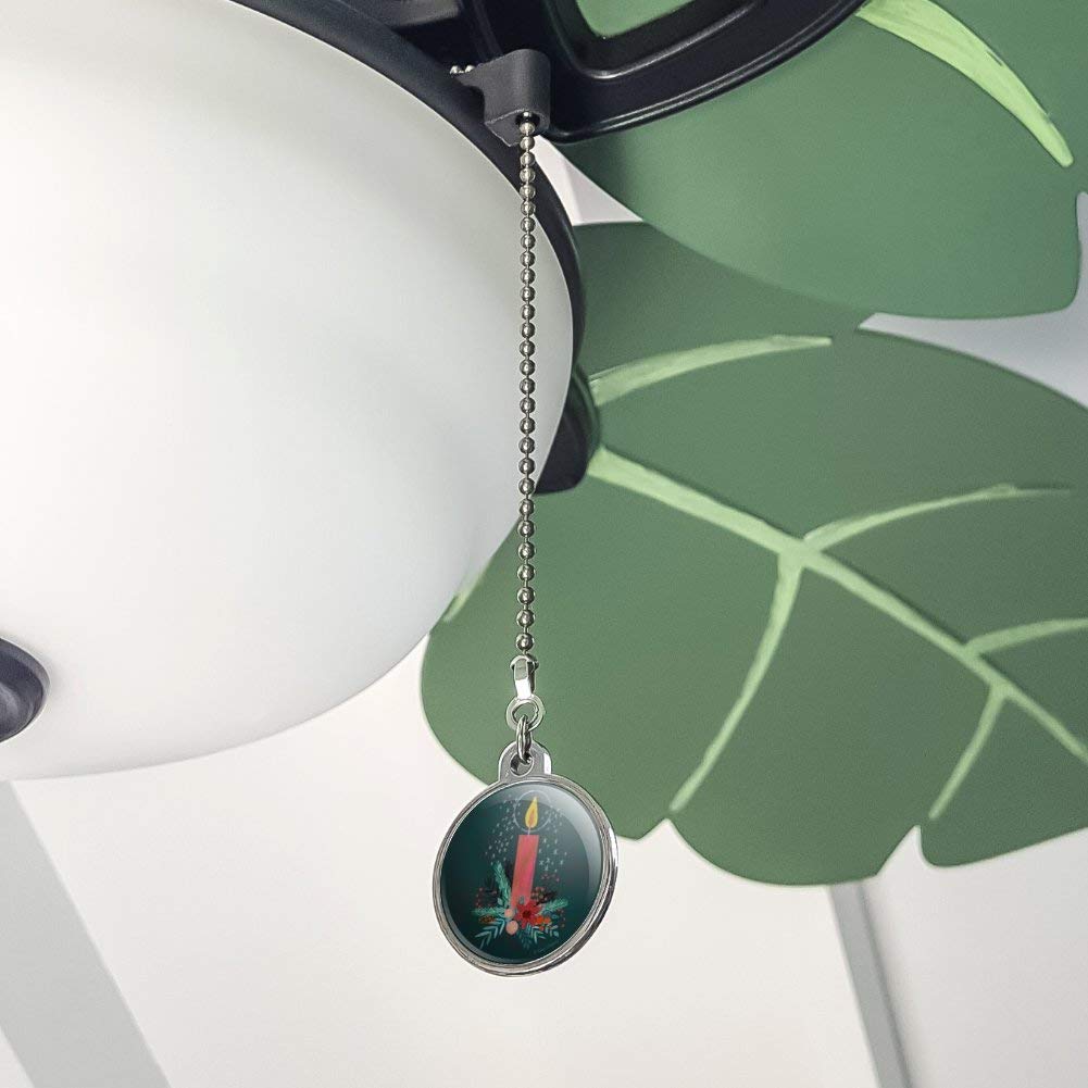 Christmas Candle Ceiling Fan Pull Chain - Decorative Light Switch Pull for Holiday Home Decor - Perfect for Bedroom, Living Room & Kitchen Lighting