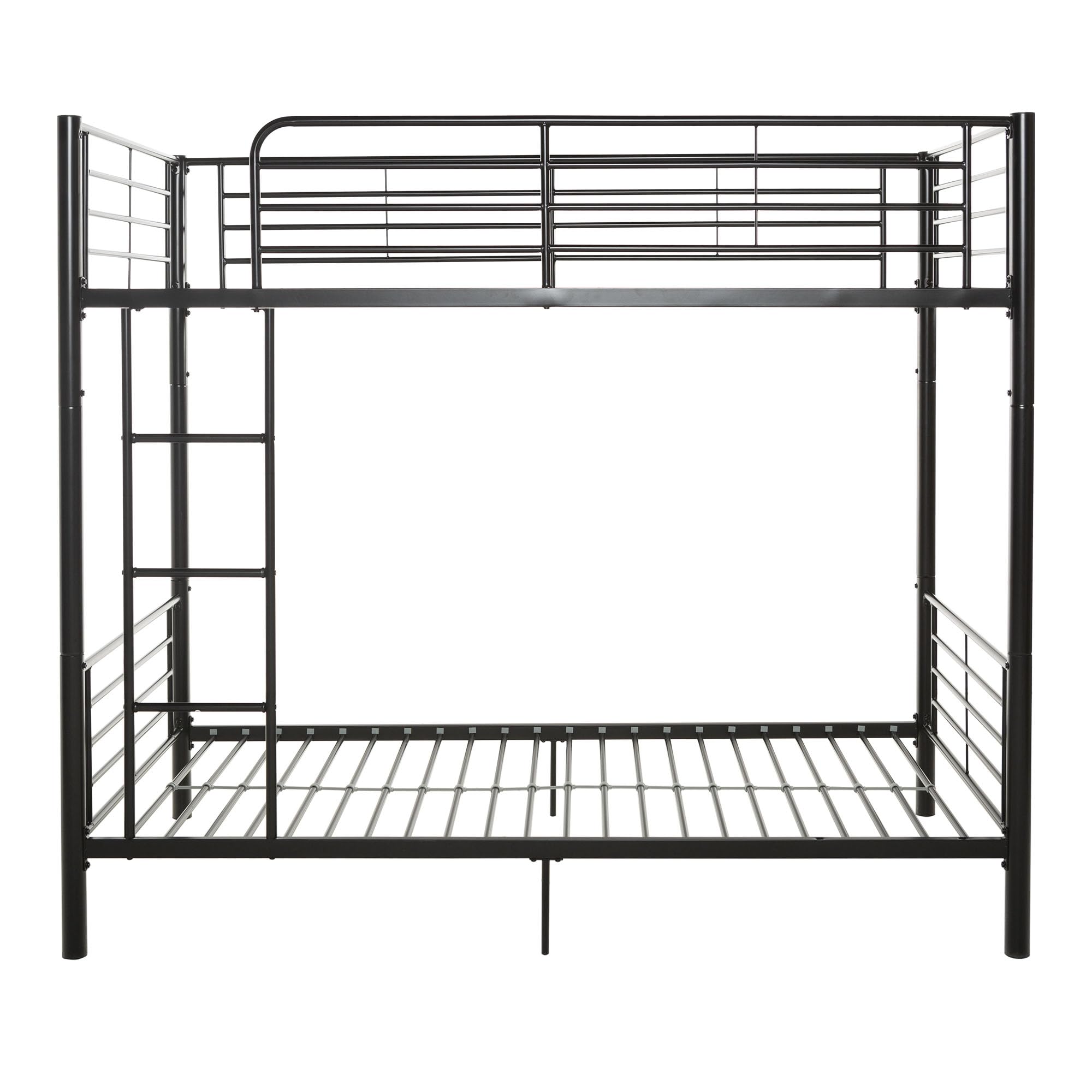 Walker Edison Elodie Urban Industrial Twin over Twin Metal Bunk Bed - Sturdy Black Steel Frame for Kids & Teens - Perfect for Small Bedrooms, Dorms & Shared Spaces