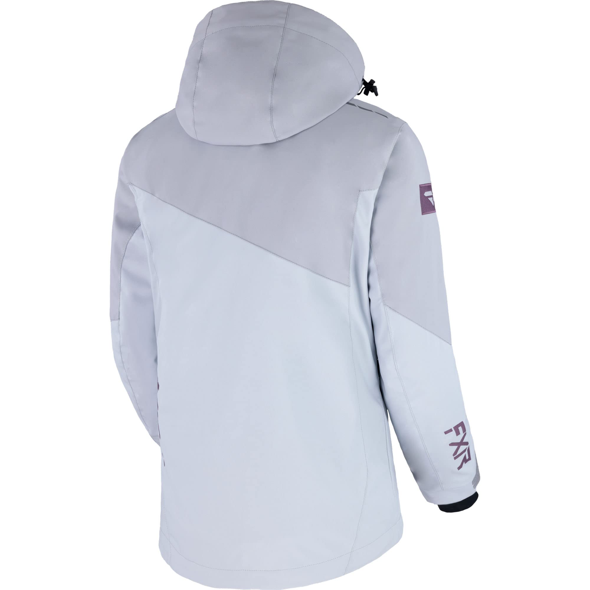 FXR Women's Edge Jacket 2025 - Waterproof Windproof Ski Jacket for Snowboarding & Winter Sports (Gray/Muted Grape, Size 6) - Perfect for Skiing, Snowmobiling & Cold Weather Outdoor Activities