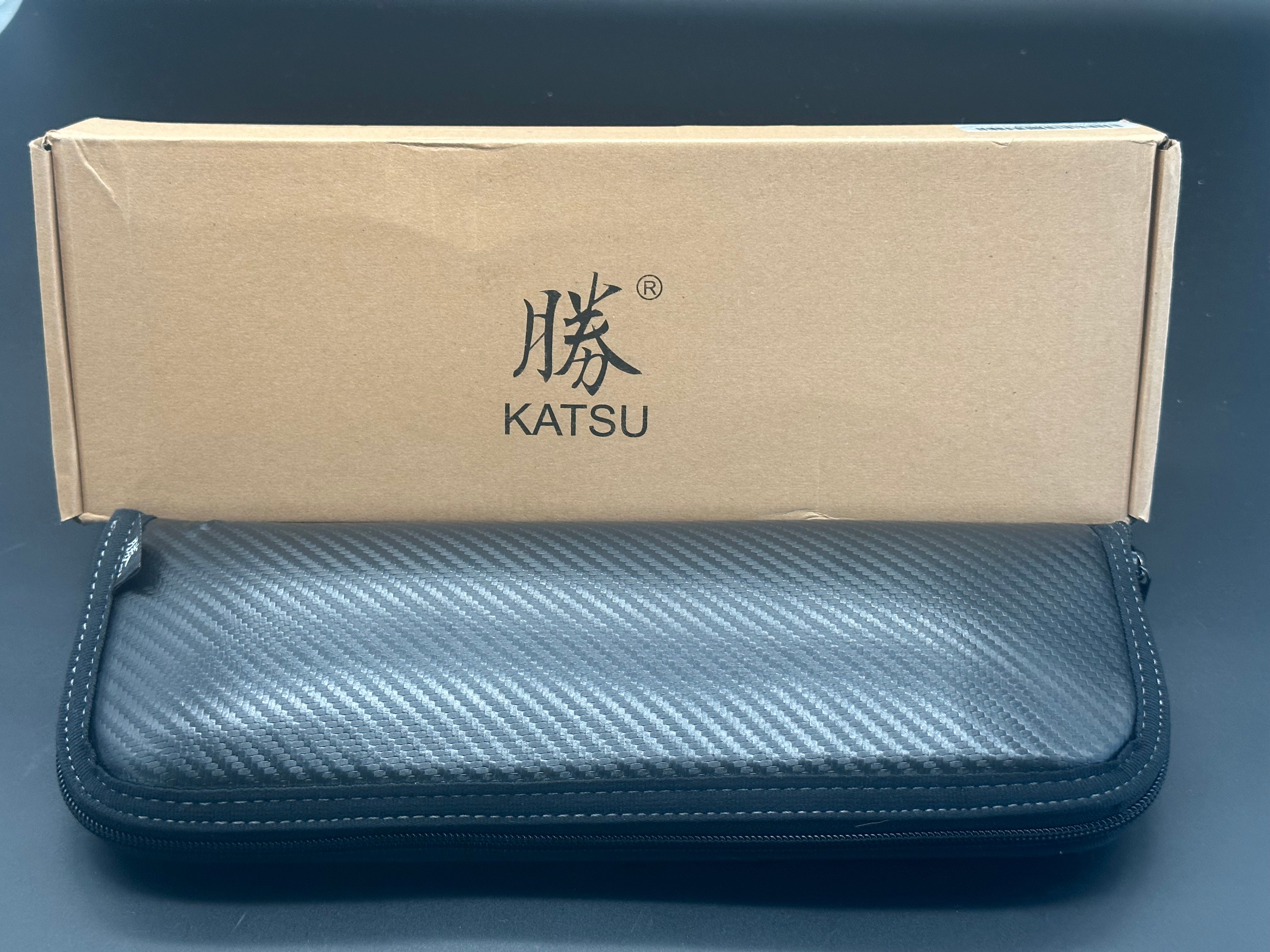 Premium KATSU + Nemoto FA01 Japanese Chef Knife - High Carbon Stainless Steel Blade for Professional Cooking, Slicing, and Dicing - Perfect for Home Chefs & Culinary Enthusiasts