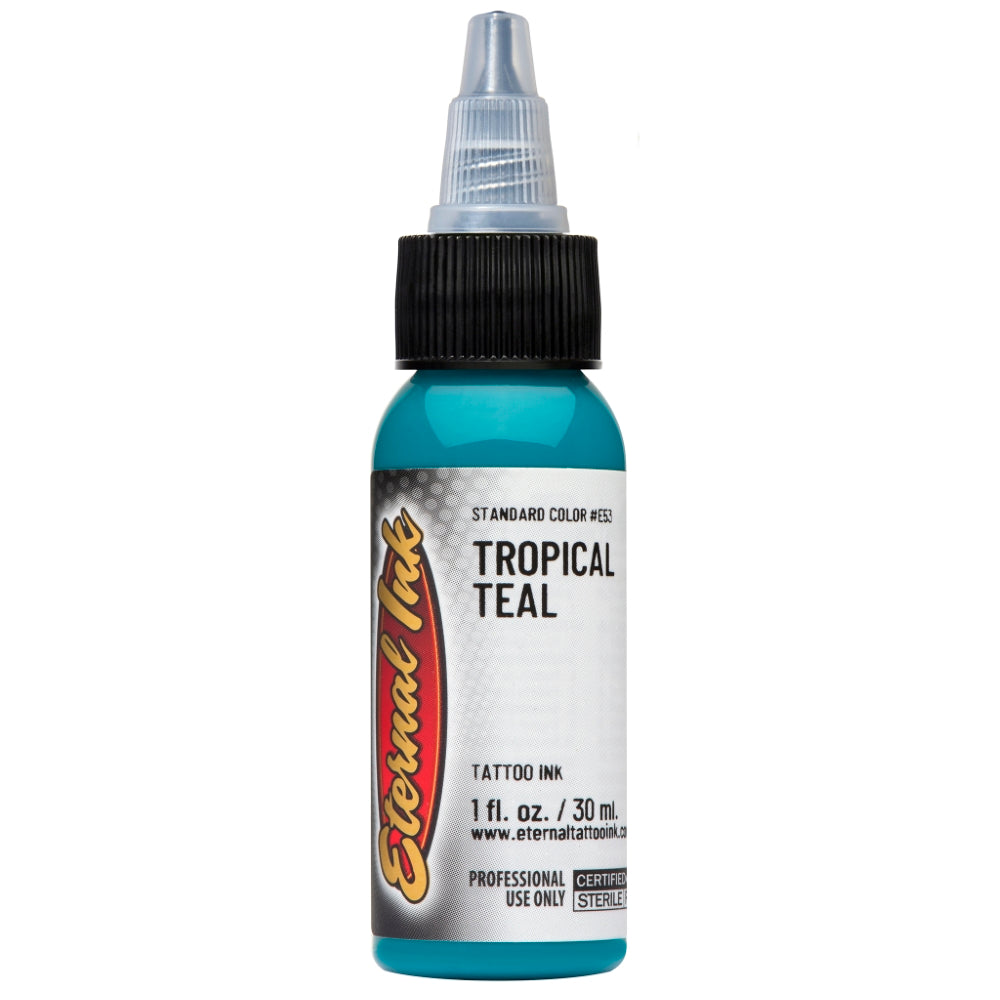 Eternal Ink Tropical Teal - Premium Waterproof Ink for Calligraphy, Drawing & Tattoo Art - Perfect for Artists, Designers & Tattoo Enthusiasts