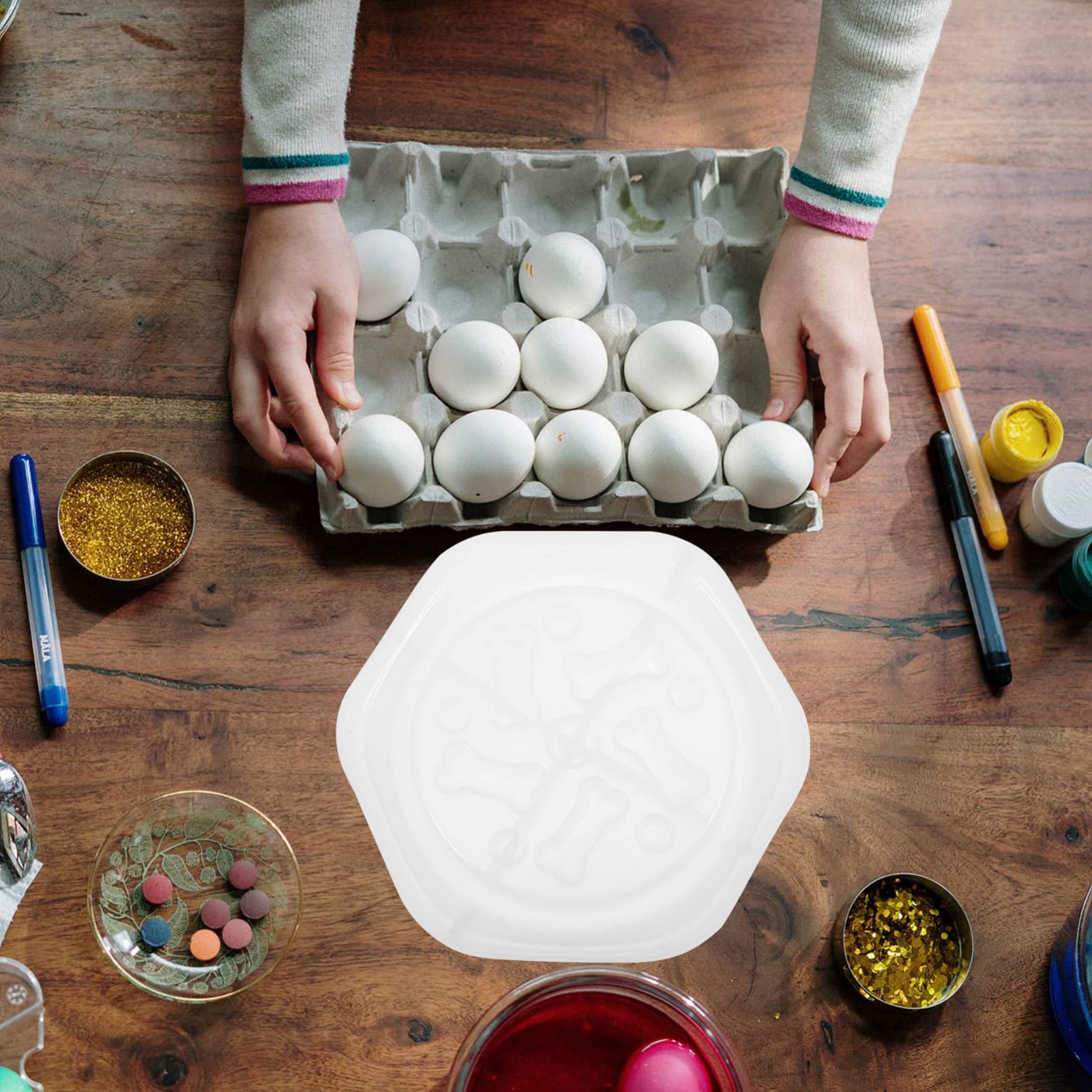 FOMIYES Silicone Resin Molds for DIY Dog Bowls - Large Epoxy Pet Food Bowl & Slow Feeder Mold for Puppy Dishes, Jewelry Making - Perfect for Handmade Crafts & Unique Pet Accessories