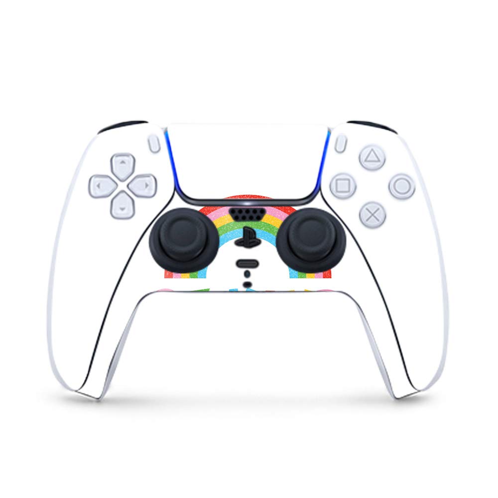 MightySkins Glossy Glitter Gaming Skin for PS5 Controller - Be Kind Design | Durable High-Gloss Glitter Finish | Easy to Apply & Remove | Made in USA | Perfect for Gaming, Customization & Gift Giving