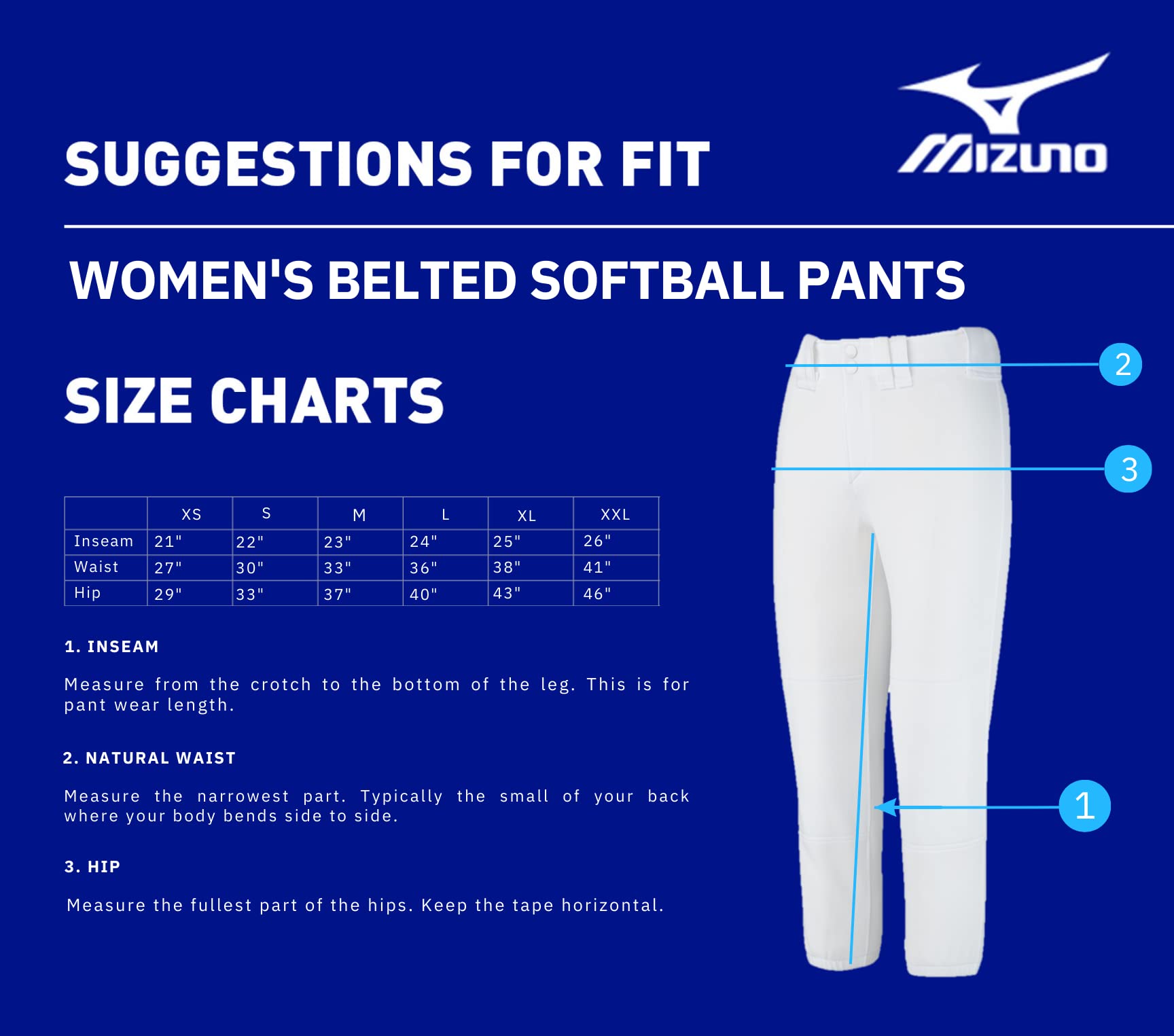 Mizuno Women's Belted Low Rise Fastpitch Softball Pants - Comfortable & Durable for Training, Games & Practice