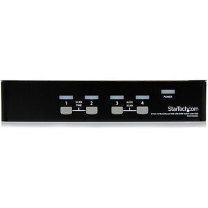 4 Port 1U Rackmount USB KVM Switch with OSD - Control Multiple Servers from One Console | Ideal for Data Centers, Server Rooms & IT Management