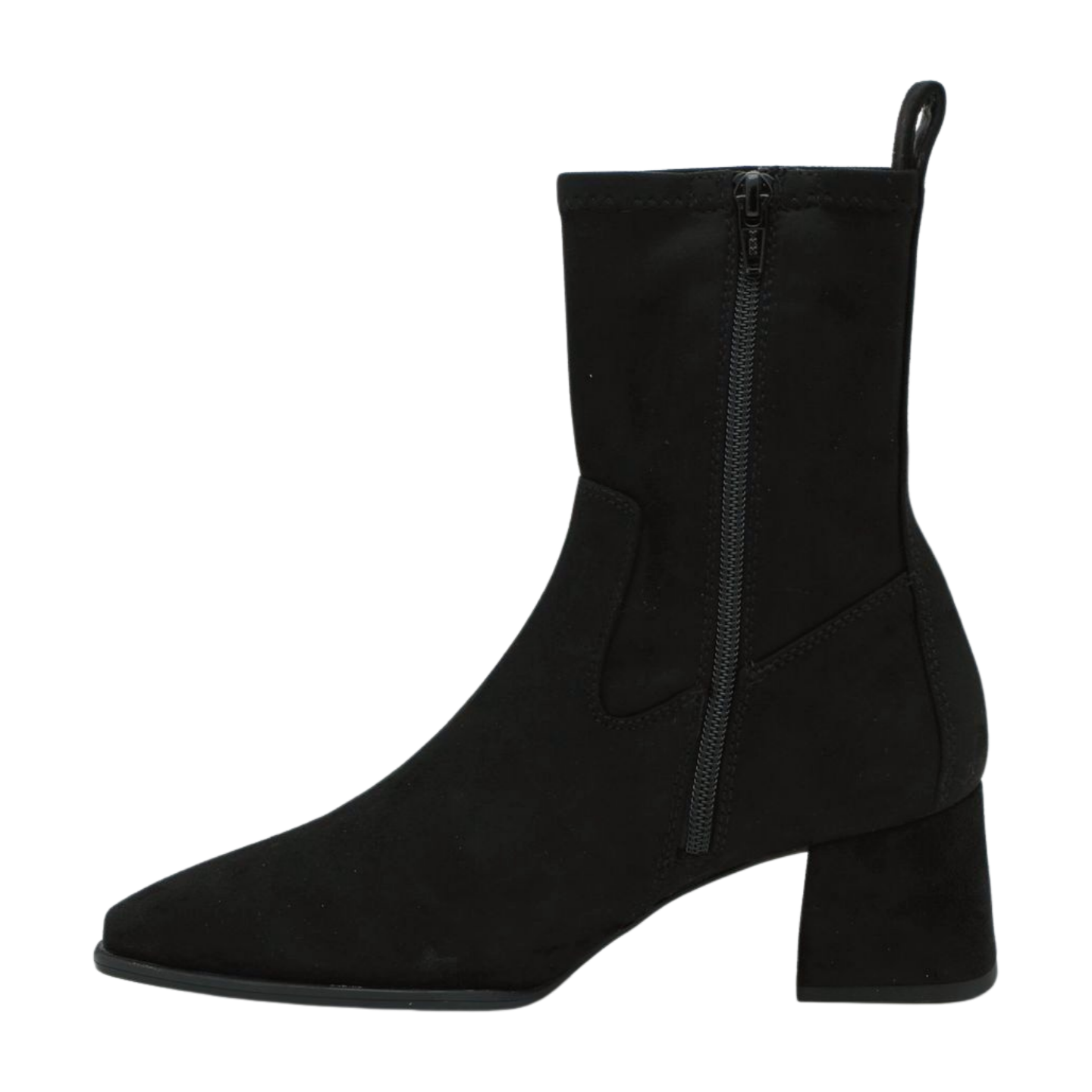 UNISA Black Suede Ankle Boots for Women - Comfortable Low Heel Chelsea Boots - Stylish Winter & Fall Fashion Footwear - Perfect for Office, Dating & Casual Outings