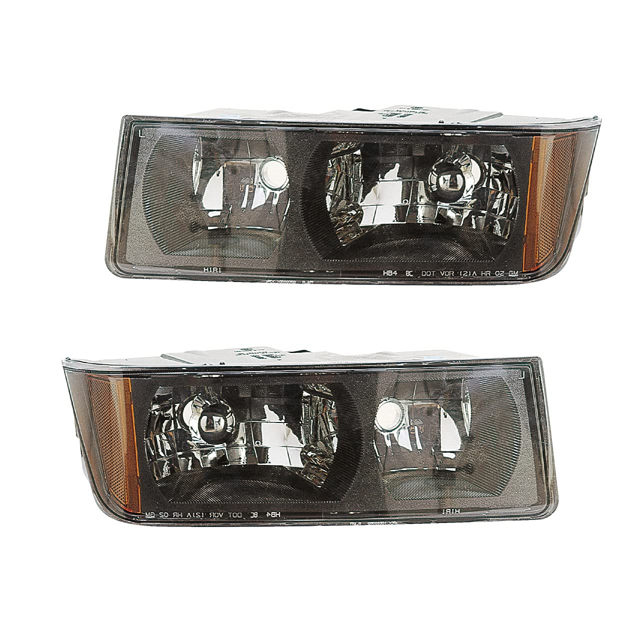 02-06 Chevy Avalanche Replacement Headlights Pair - Left Driver & Right Passenger Side Front Lamps - Perfect for Night Driving & Off-Road Adventures