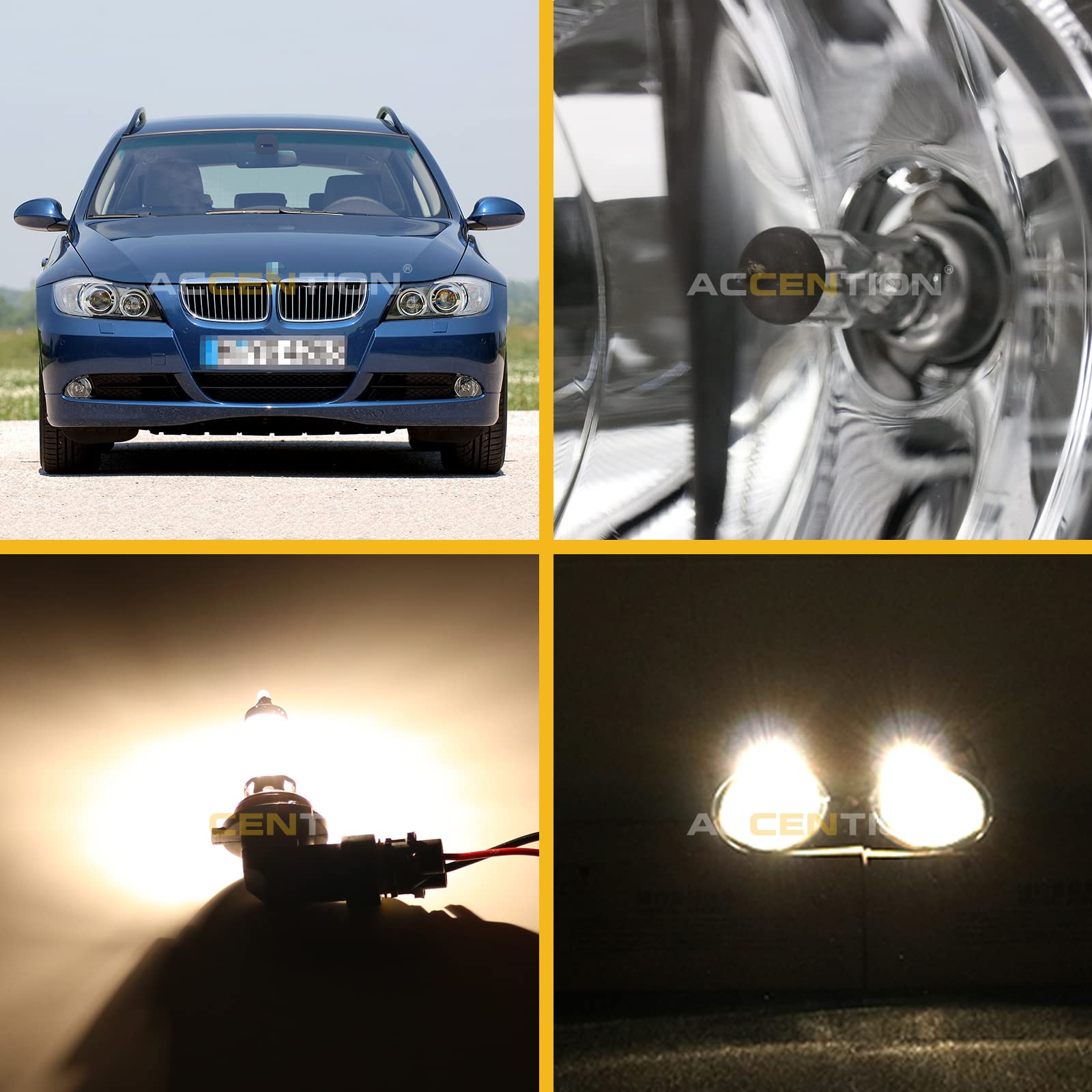 2Pcs LED Fog Lights with Bulbs Compatible with BMW E90 E91 2006-2008 Models - Durable Replacement for Improved Visibility in Rainy/Foggy Conditions