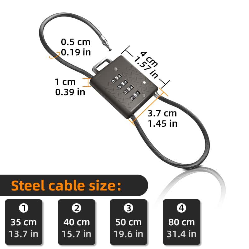 4-Digit Combination Cable Lock - 31.5