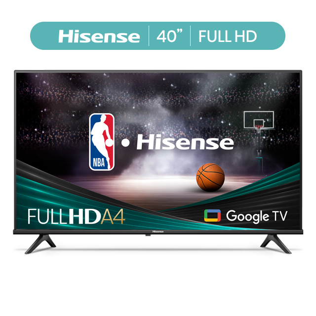 Hisense 40A4K 40-Inch Smart TV with Full HD 1080p Resolution, Google Assistant & Chromecast Built-in - Perfect for Living Rooms, Bedrooms & Small Spaces