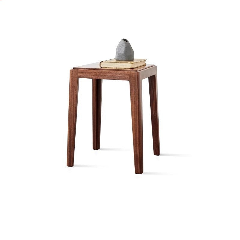 Premium Black Walnut Solid Wood Folding Stool - Modern Handcrafted Bar Stool for Kitchen Island, Dining Room & Home Decor | Space-Saving Design for Small Spaces