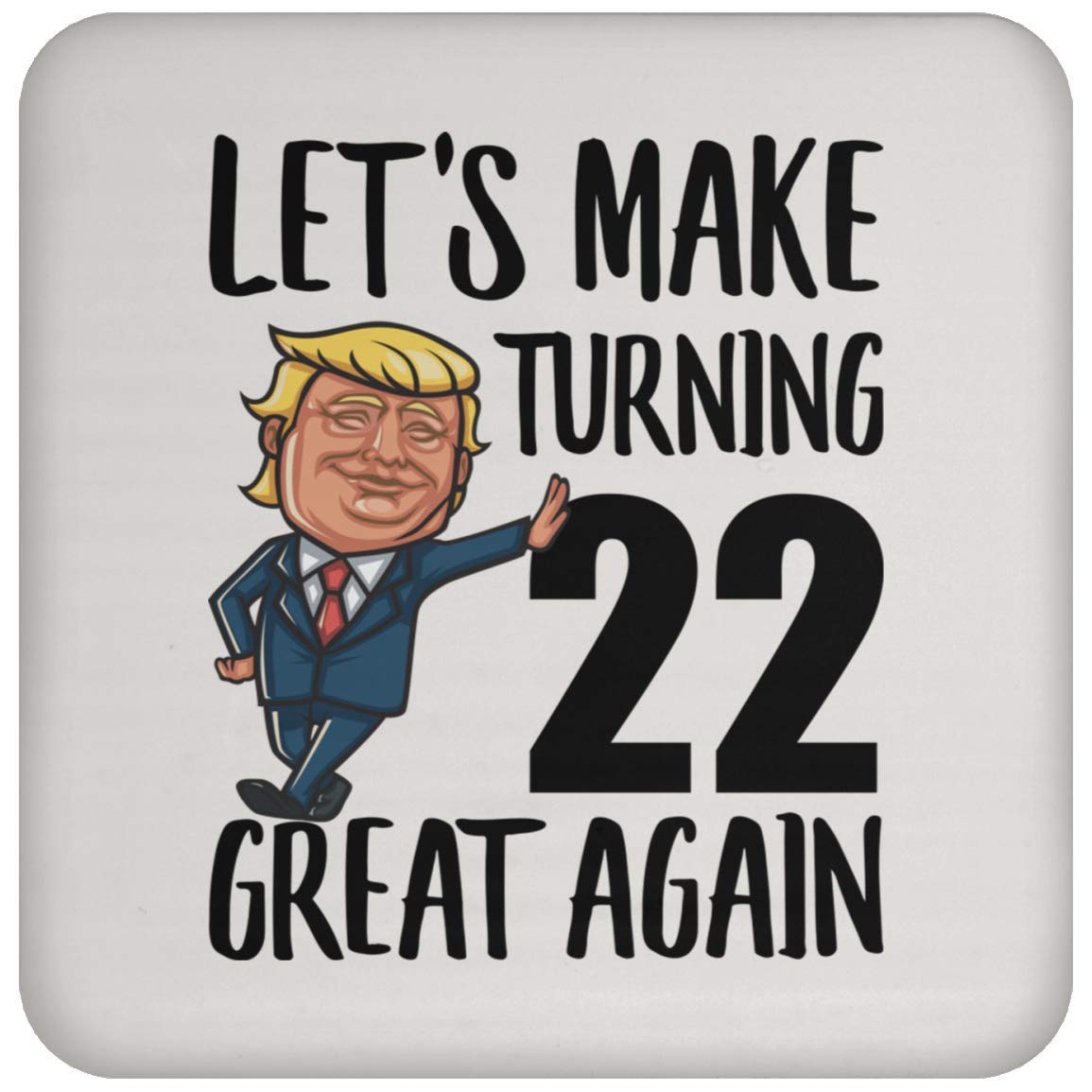 22nd Birthday Gifts for Men & Women - Unique 1997 Born 22 Year Old Present - Christmas 2022 Gift Ideas - Personalized Coaster Set - Perfect for Home Bar, Office Desk & Party Decor