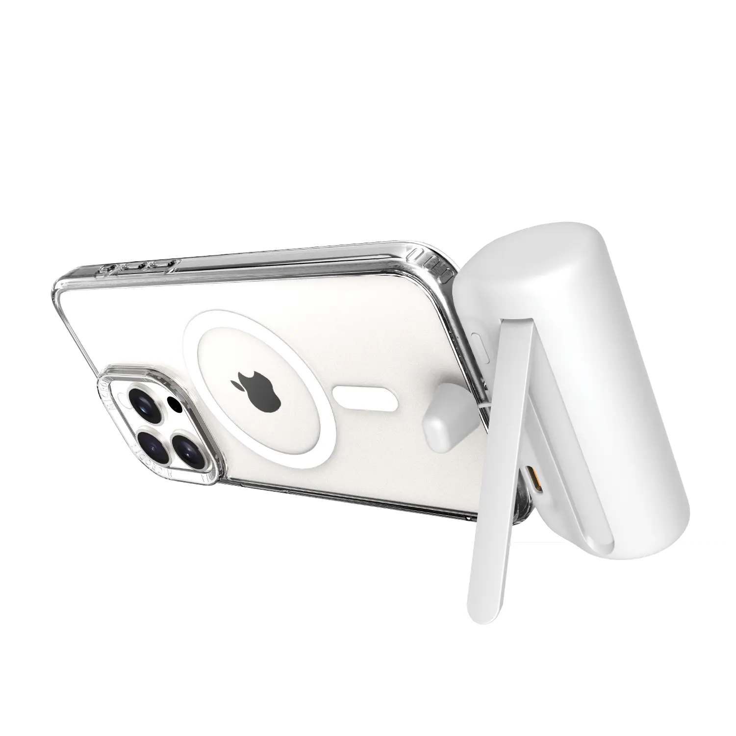 MICRODIA POWERPack™ Nano PD20W Mini Portable Power Bank - 5000mAh Ultra-Compact Charger with Built-in USB-C Cable & Foldable Kickstand | Fast Charging for iPhone, Android, AirPods | Perfect for Travel, Camping, and Emergency Power Backup