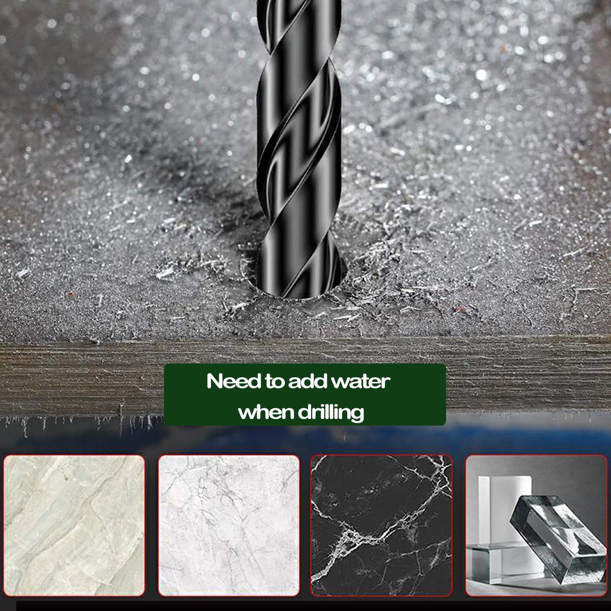 10-Piece 8MM Ceramic Tile Drill Bit Set - JOERIC 5/16 Inch Masonry Drill Bits for Concrete, Tile, Wood, Porcelain, Mirror, Plastic & Marble Walls - Carbide Tip for Strength - Perfect for Home DIY Projects, Bathroom Renovations & Wall Installations