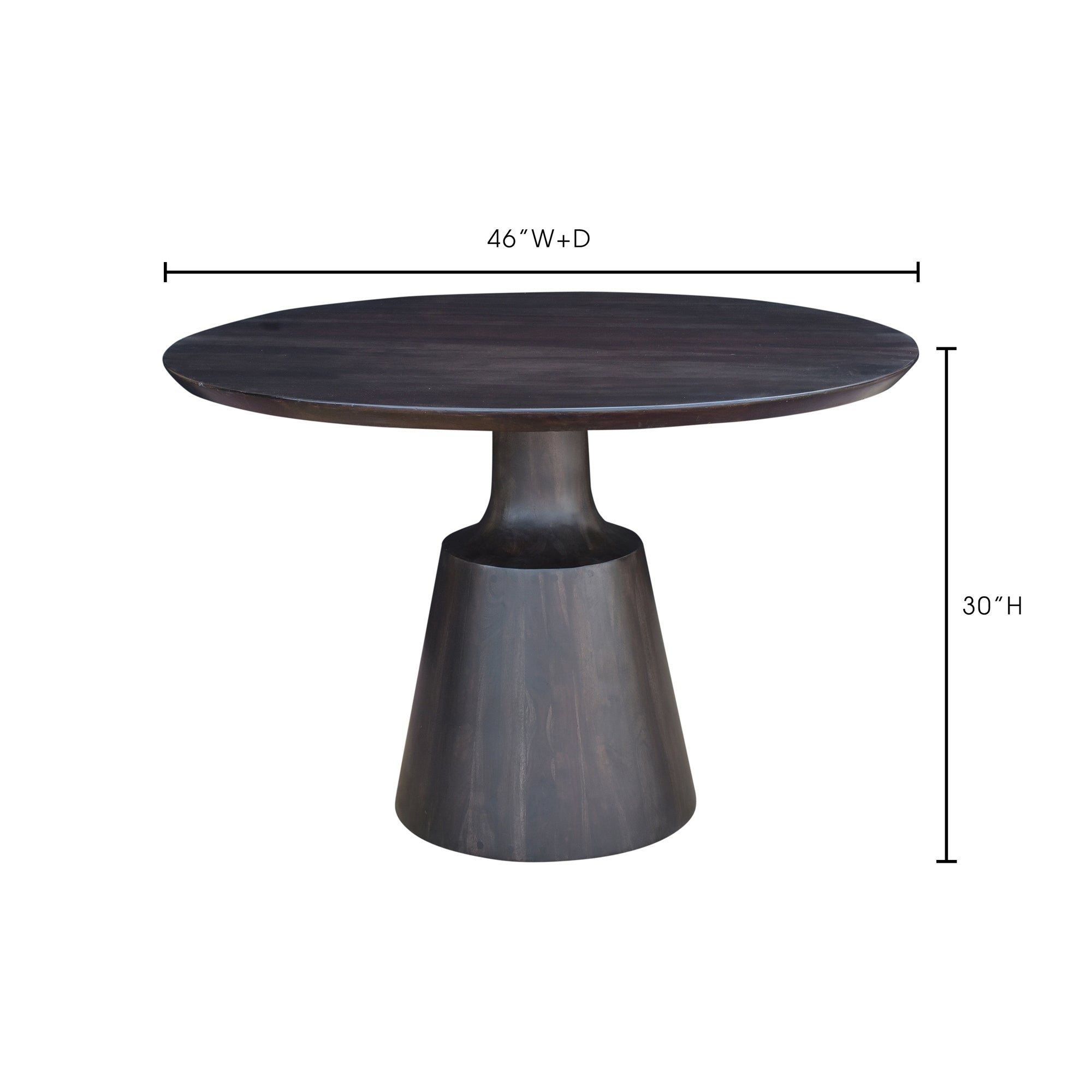 Belize Round Dining Table - 48 Inch Modern Wood Kitchen Table for 4-6 People - Perfect for Small Spaces, Breakfast Nook & Cozy Family Meals