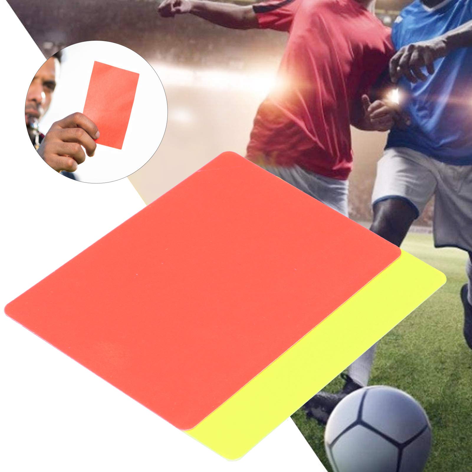 Professional Soccer Referee Red & Yellow Card Set - 5-Piece Football Warning & Ejection Cards for Games & Training | Essential Referee Gear for Matches, Leagues & Youth Sports